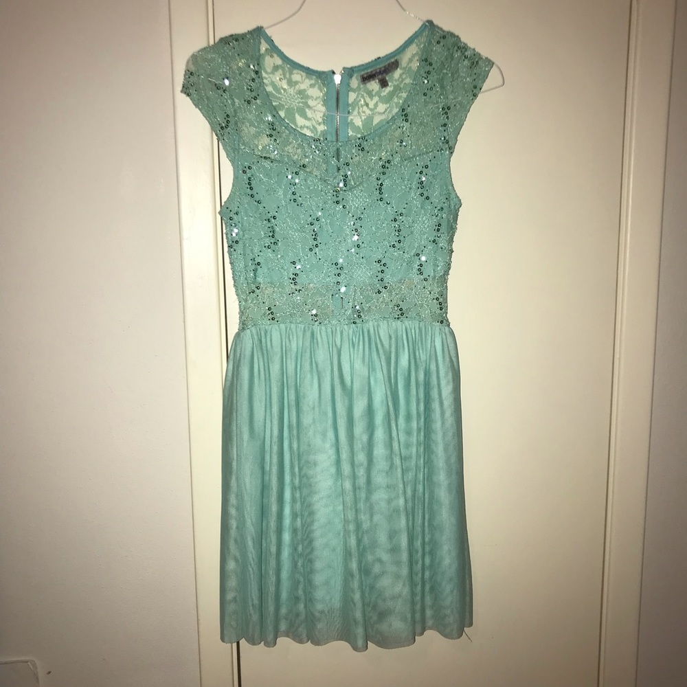 Mint lace dress